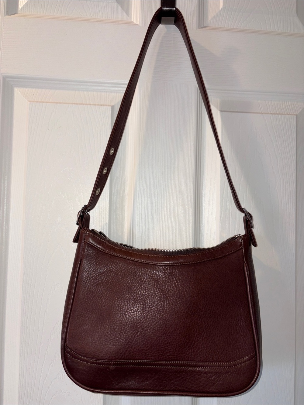 Coronado Leather Conceal Carry Shoulder Purse Brown Leather - Picture 7 of 11